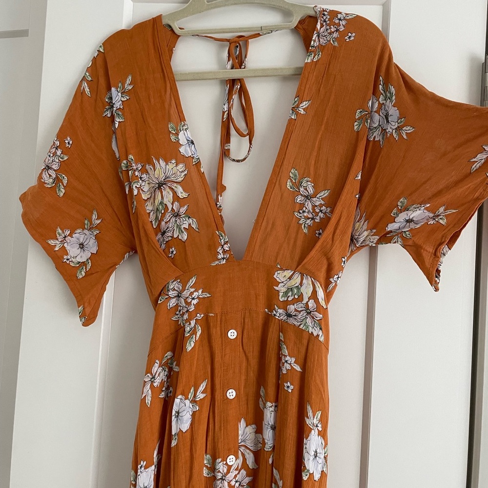 Faithfull the Brand open-back midi dress